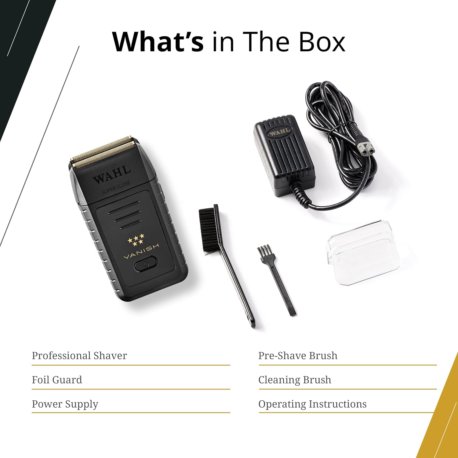 Wahl Professional 5 Star Vanish Shaver, Cordless, Lithium-Ion Battery, Pop-Out Foil Bars, Ergonomic Design, 100+ Minute Runtime