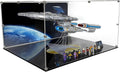Horizontal Display Case Compatible with LEGO 10356 U.S.S. Enterprise D – Dustproof UV Printed Acrylic – Set Not Included