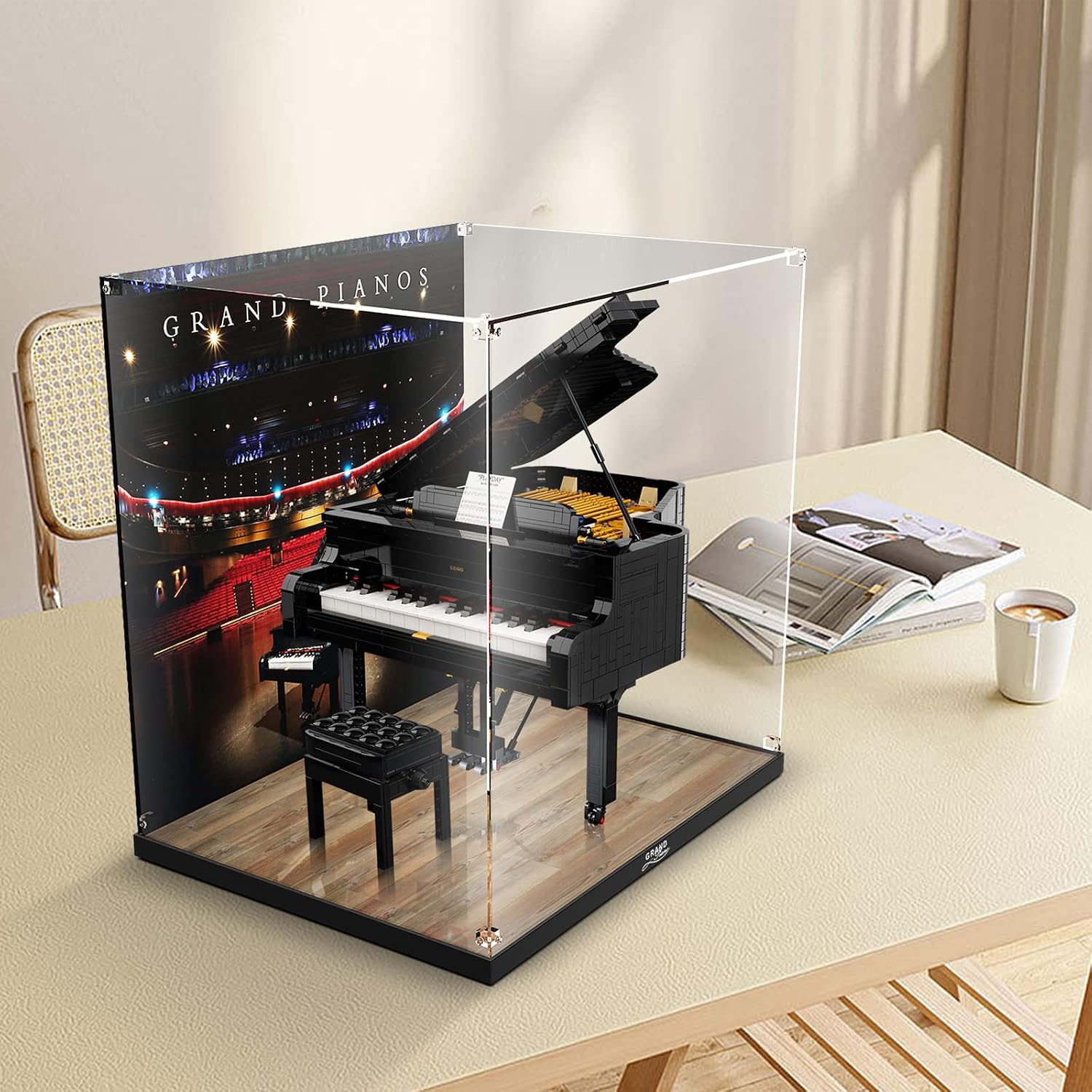 Acrylic Display Case for Lego 21323 Grand Piano; ONLY Display Case, The Model NOT Included
