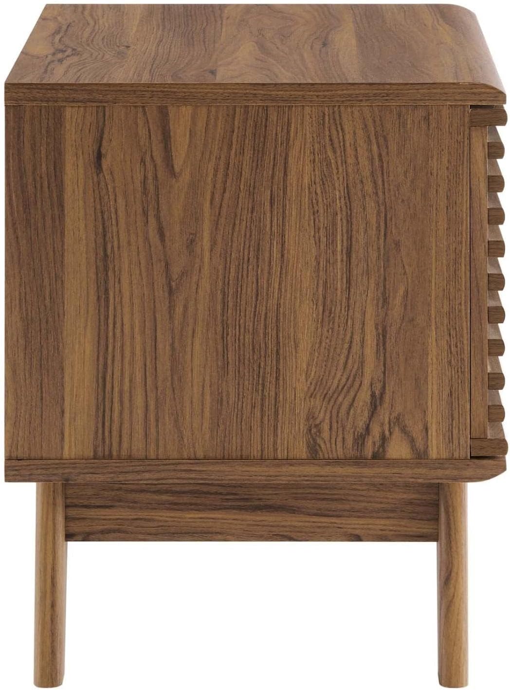 Modway Render Mid-Century Modern 19' Vinyl Record Display Stand in Walnut, 19 Inch