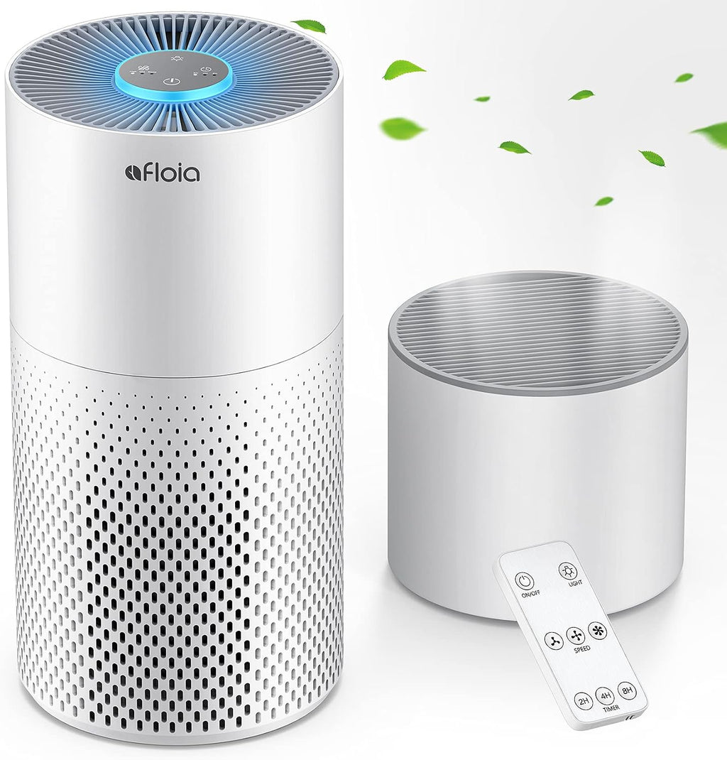 Afloia Humidifier and Air Purifier in One, Air Purifier and Humidifier Combo for Home, 22dB| 7 Colors Light Air Purifiers 2 in 1, Quiet Air Cleaner Removing 99.99% Smokers Odor and Pollen for Bedroom