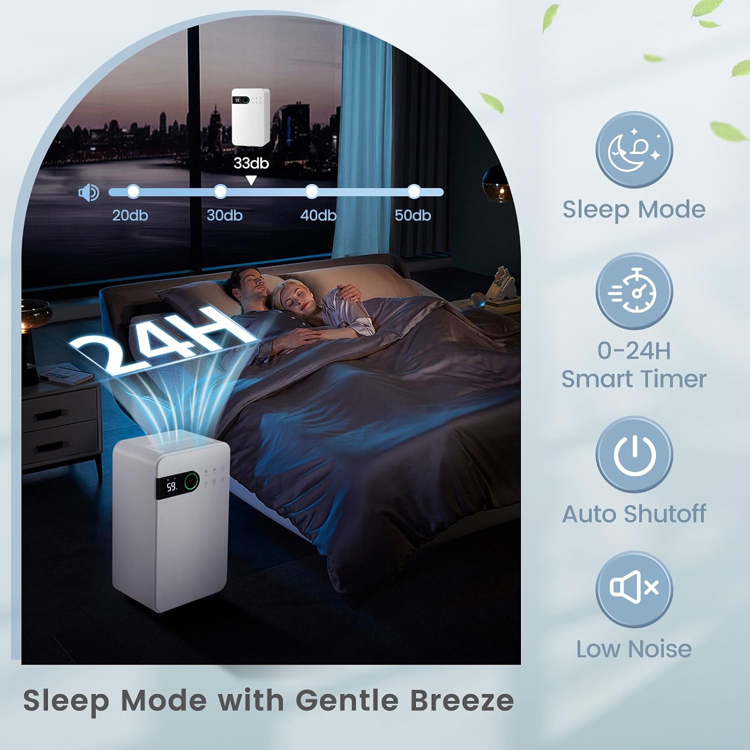 PETSITE 2500 Sq. Ft Dehumidifiers for Home, 32 Pint Dehumidifiers with 3 Modes and 2 Speeds, Auto Defrost, Portable Air Dehumidifier with Child Lock, 24H Timer, Wheels for Bedroom, Basement, Bathroom