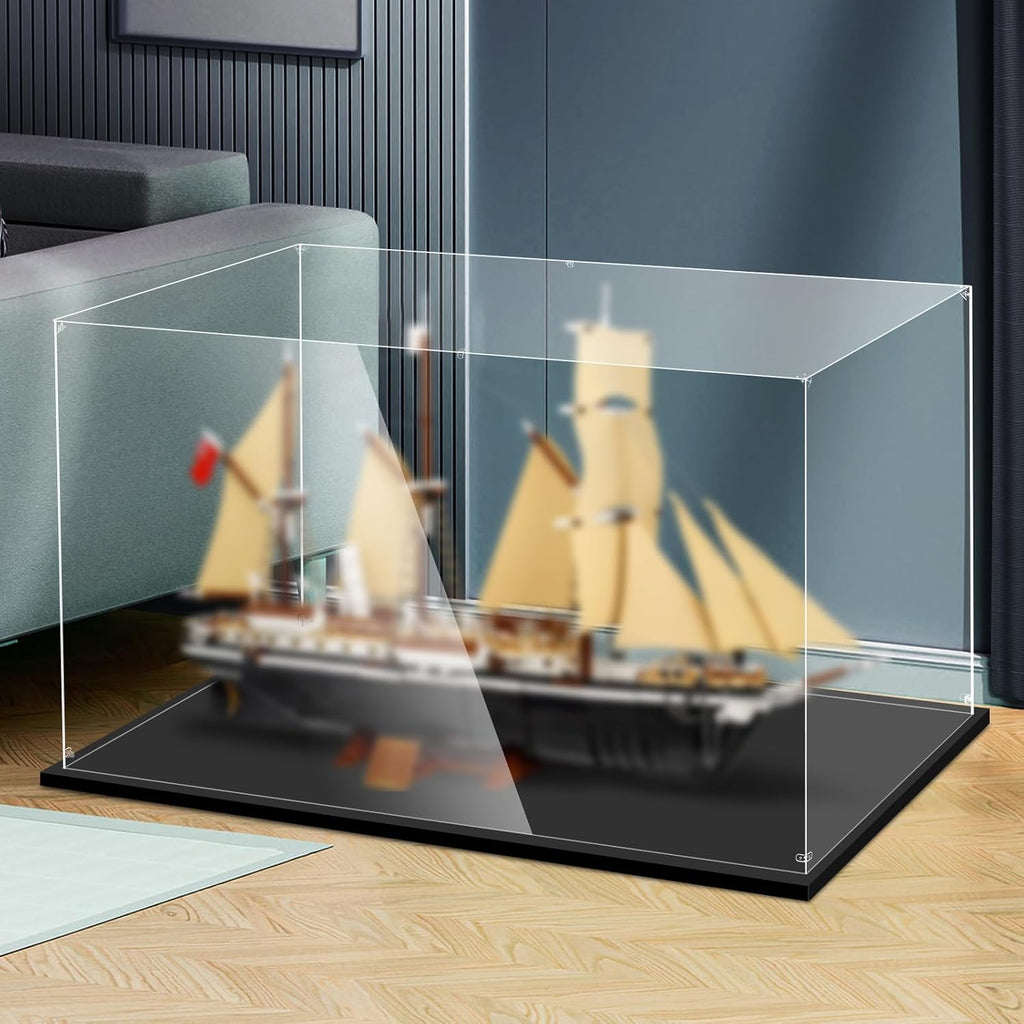 Display Case for Lego 10335 The Endurance, 33.46x11.81x19.68inches (85x30x50cm), Protect Your Collectibles from Dust with a Clear Showcase
