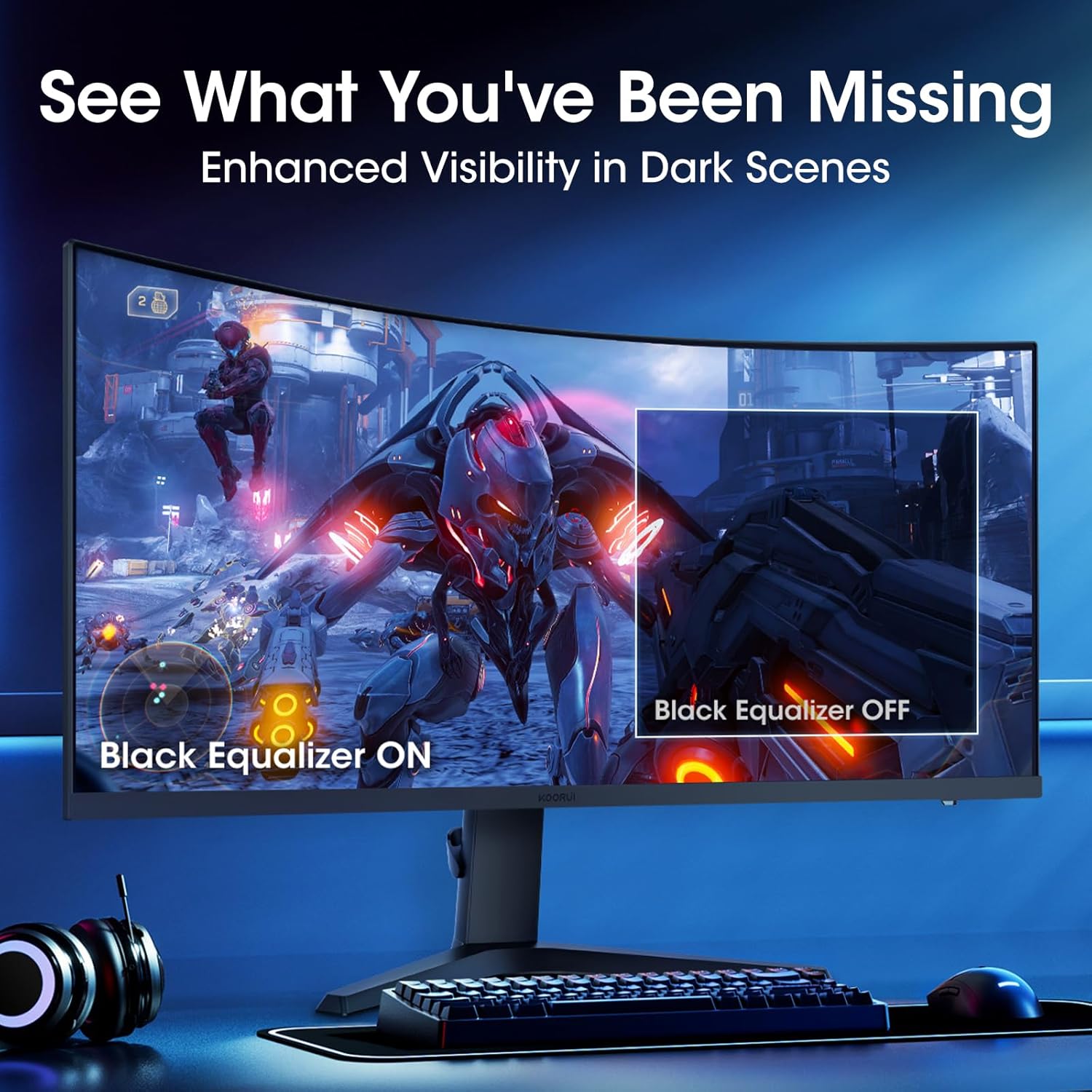 KOORUI 34-inch Curved Ultrawide WQHD 3440×1440 Gaming Monitor, 180Hz 1000R- PIP/PBP, 1ms(MPRT), HDR400, DCI-P3 95%, FreeSync Premium, 1 x DP 1.4 & 2 x HDMI 2.0, Tilt Height Swivel Adjustment, 34E6UC