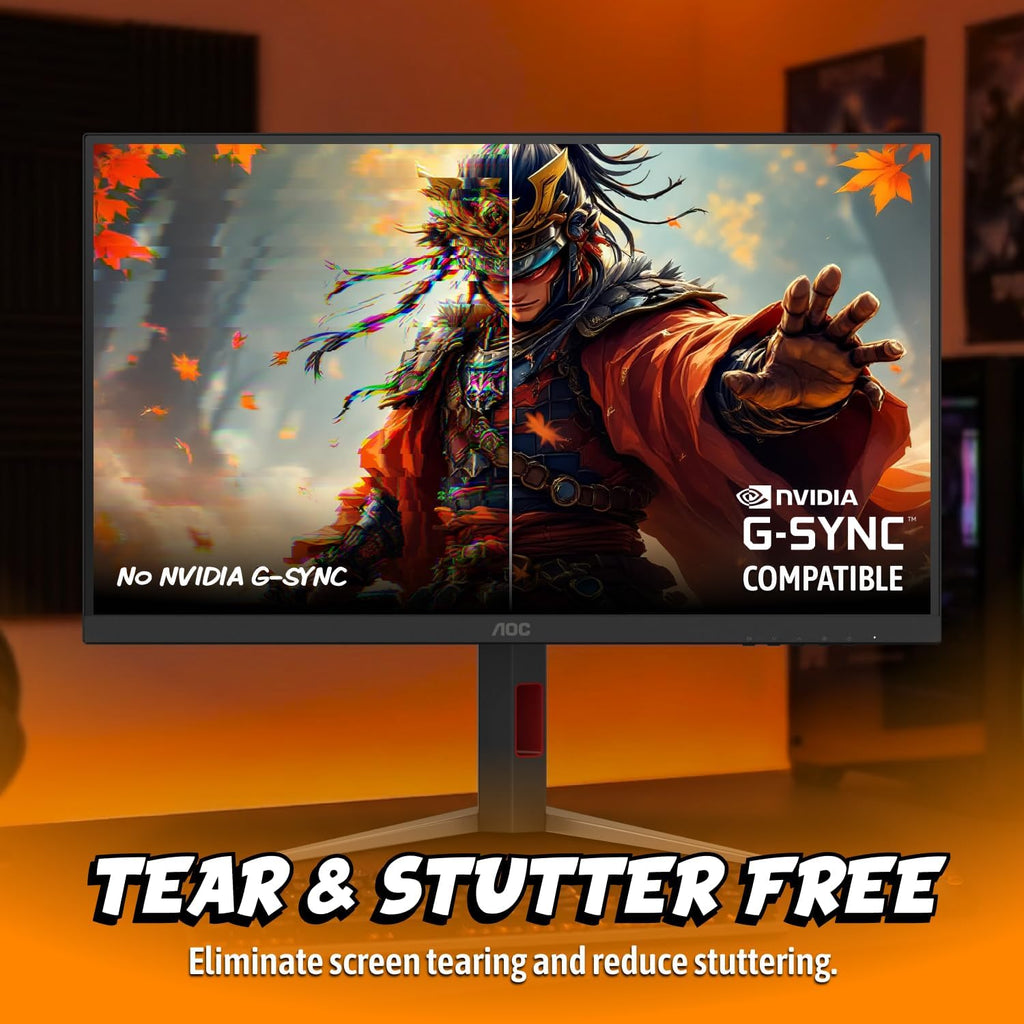 AOC 27 Inch 4K Gaming Monitor, Mini-LED IPS, 3840x2160 160Hz / FHD 320Hz, 1ms, HDMI 2.1, Display HDR 1000, G-SYNC Compatible, Height Adjustable Stand, USB Hub, U27G4XM