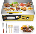 Dyna-Living Commercial Electric Griddle 22'' Stainless Steel Countertop Griddle 3000W 110V Flat top Grill Electric for Home Kitchen, Restaurant, 122℉-572℉ Temperature Adjustable