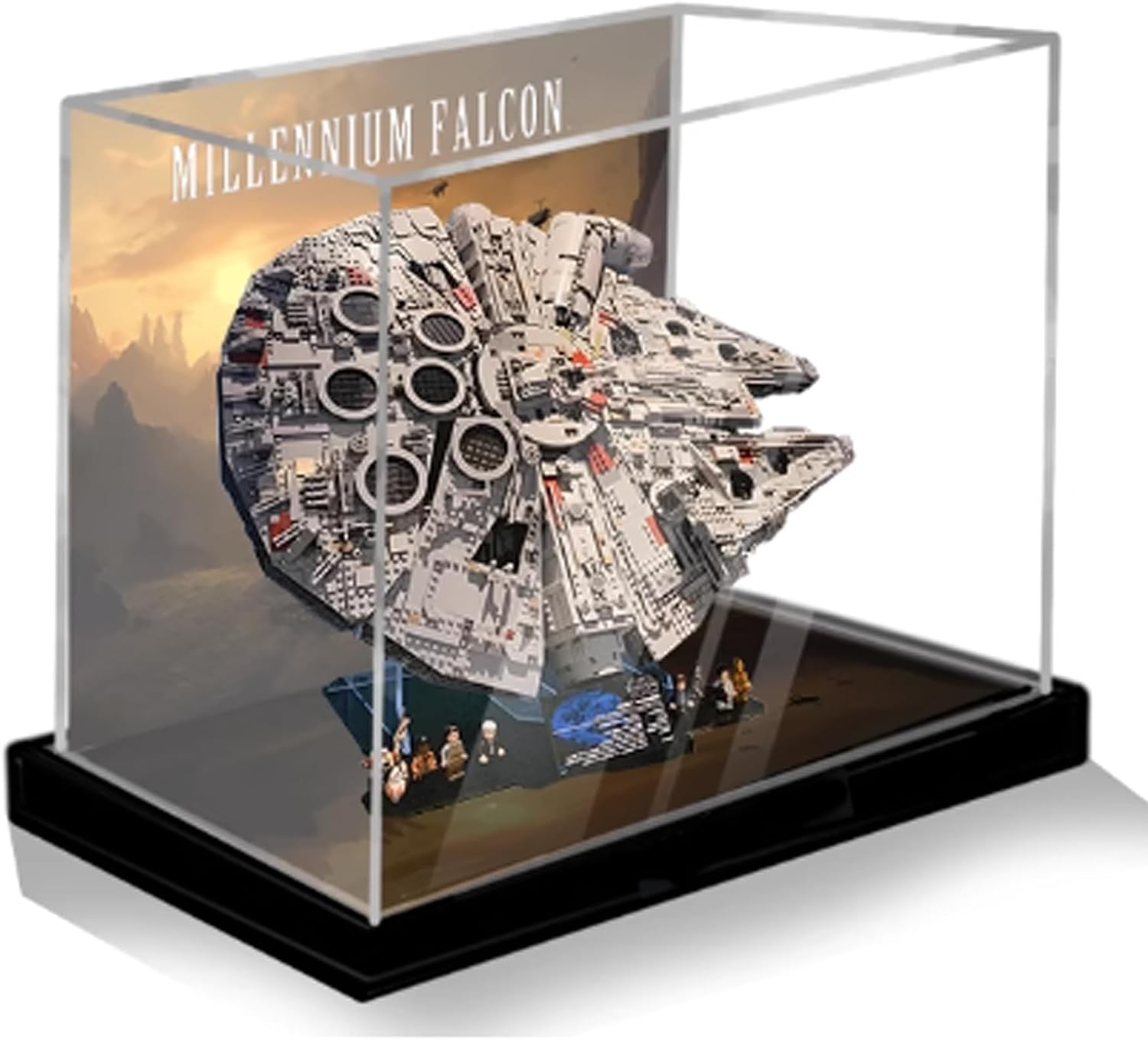 Acrylic Display case for Lego 75192 Millennium Falcon - dustproof with uv Protection,Custom Fit for Lego 75192 Model - Collector's Edition(Model not Included)