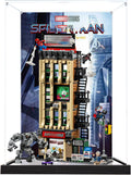 Acrylic Display Case for Lego 76342 The Daily Bugle Model, 3mm Dustproof Display Box, Display Case Compatible with Lego 76342(Model Not Included) (Background 3MM+Mirror B)