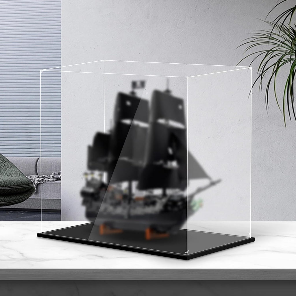 Display Case for Lego 10365 Captain Jack Sparrow's Pirate Ship, 27.55x11.81x27.55inches (70x30x70cm), Protect Your Collectibles from Dust with a Clear Showcase