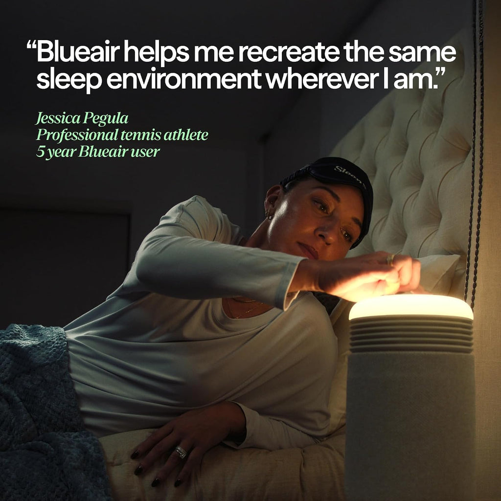 BLUEAIR Air Purifier & Sunrise Alarm Clock for Bedroom, Nursery – HEPA, HEPASilent™, Wake-Up Light, White Noise & Soothing Sounds for Natural Sleep, USB-C, Mini Restful