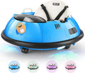 Hikole Electric Bumper Car for Kids, Baby Bumping Toy Car with Remote Control, Flashing LED Lights, 360 Degree Spin, Safety Belt, Gift for Boys Girls, Blue