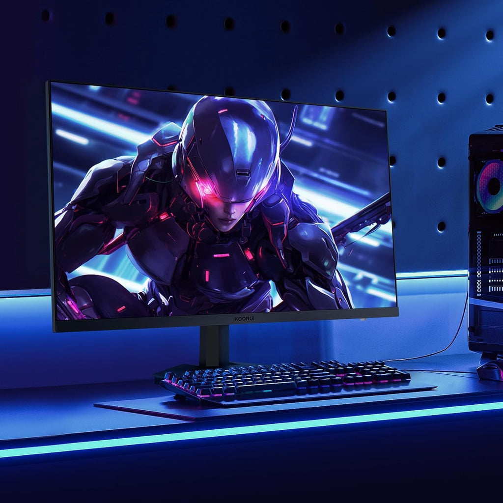 KOORUI 27'' 240Hz Gaming Monitor, Fast VA,1ms FHD 1080p, 95% DCI-P3 Adaptive Sync,DisplayPort 1.4 HDMI 2.0, Xbox PS5 Switch Ready, VESA, Tilt, Black, GN02