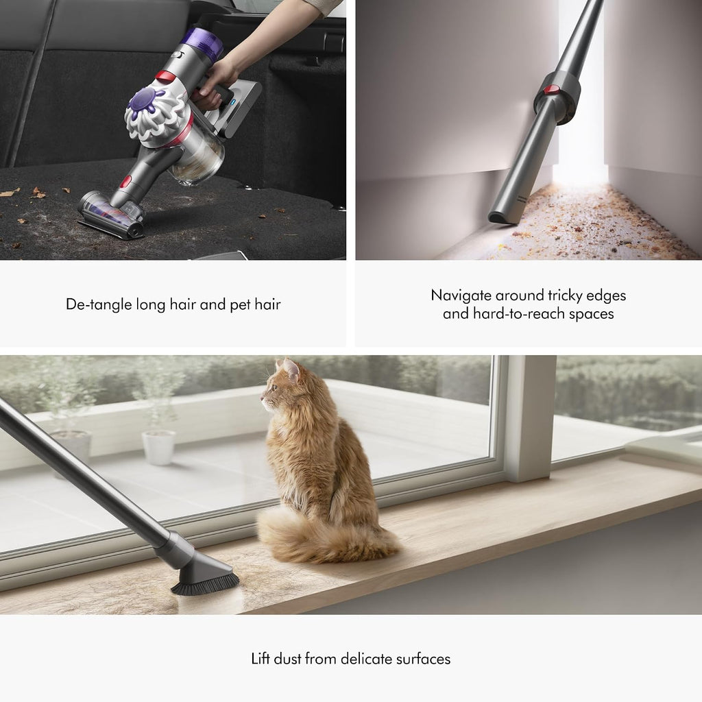 Dyson V8 Plus Cordless Vacuum, Silver/Nickel (Renewed)