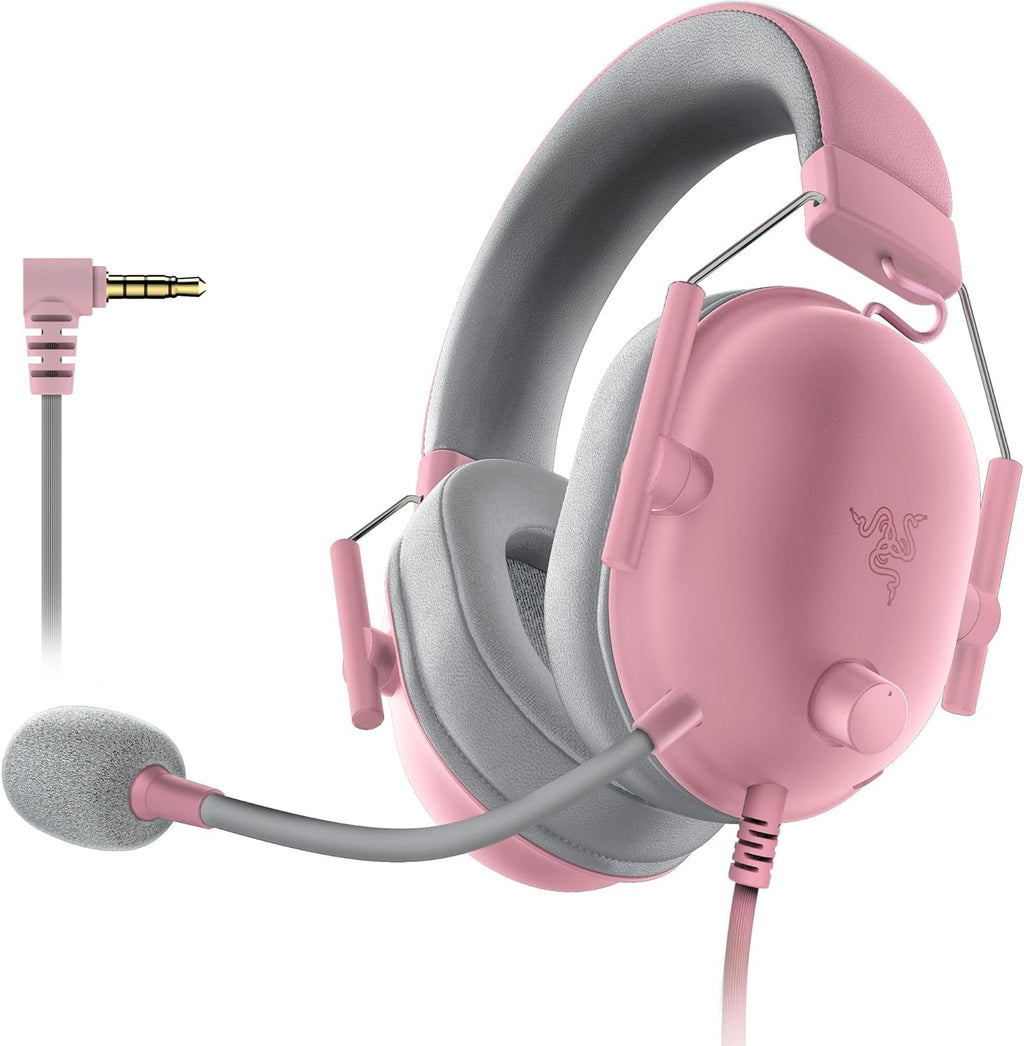 Razer BlackShark V2 X Gaming Headset: 7.1 Surround Sound - 50mm Drivers - Memory Foam Cushions - for PC,PS4,PS5,Switch - 3.5mm Audio Jack - Quartz Pink,(Pack of 8)