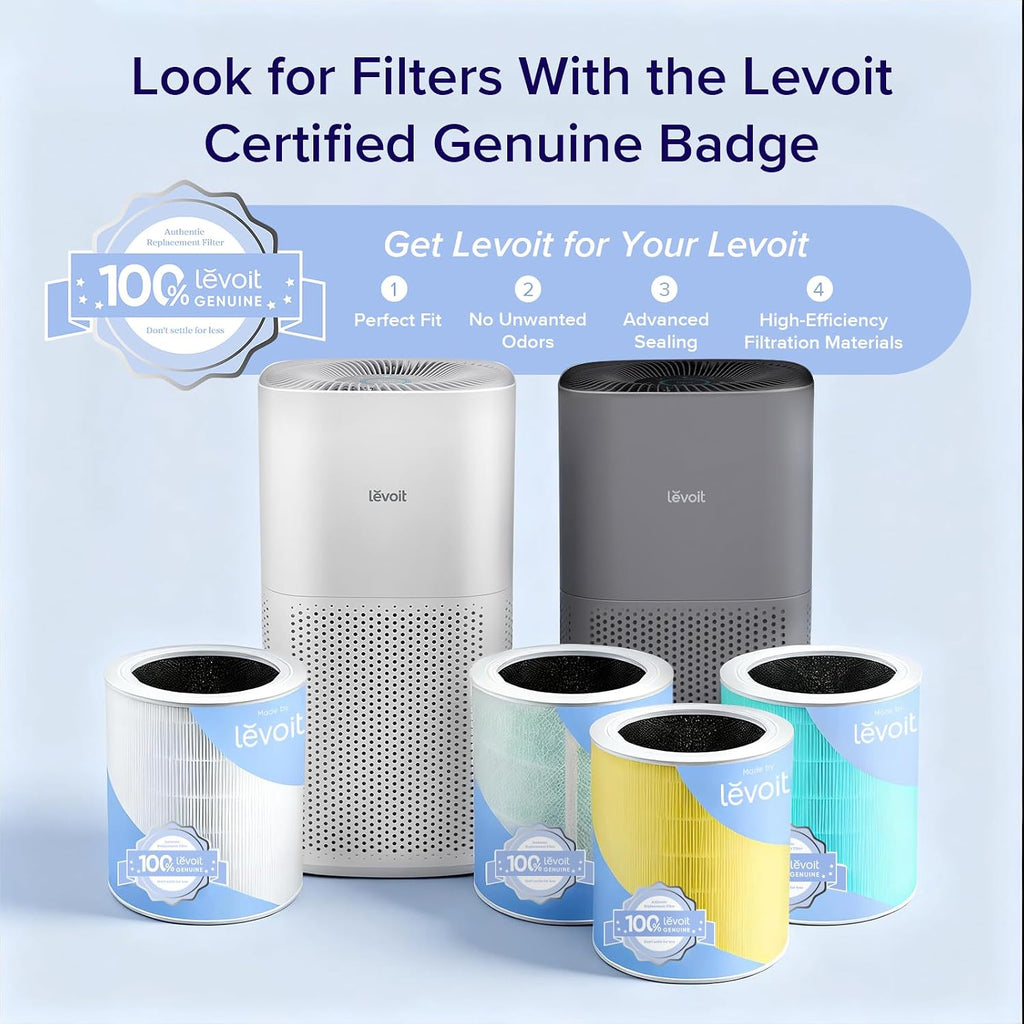 Levoit Air Purifiers for Home Large Room Up to 2933 Ft² With HEPA Sleep Mode, AHAM VERIFIDE, Smart WIFI, PM2.5 Monitor, 3-in-1 Filter For Smoke, Pet Allergies, Dust, Alexa Control, Core 600S-P, White