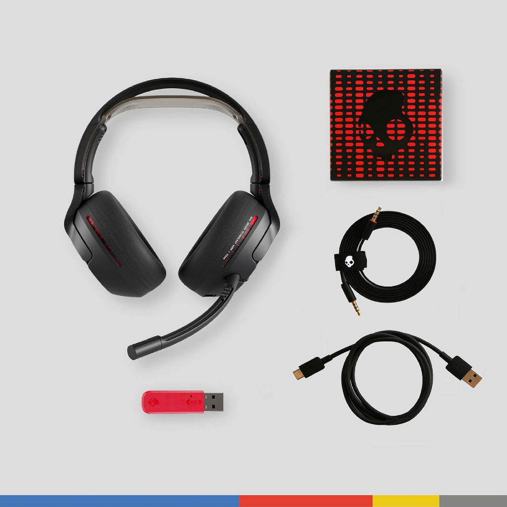 Skullcandy Crusher PLYR 720 Wireless Gaming Headset, Ultimate Immersion and Comfort, THX Spatial Audio, Multi-Sensory Bass and Platform- Digi-Black, Removable Mic, PC, PlayStation, Nintendo