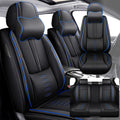 Car Seat Covers 5 Seats Fit for Mazda CX-30 2020-2024 2025,Waterproof Leather Seat Covers,Airbag Compatible,Car Seat Protectors Interior Sets(5PCS with Pillows,Black&Blue)