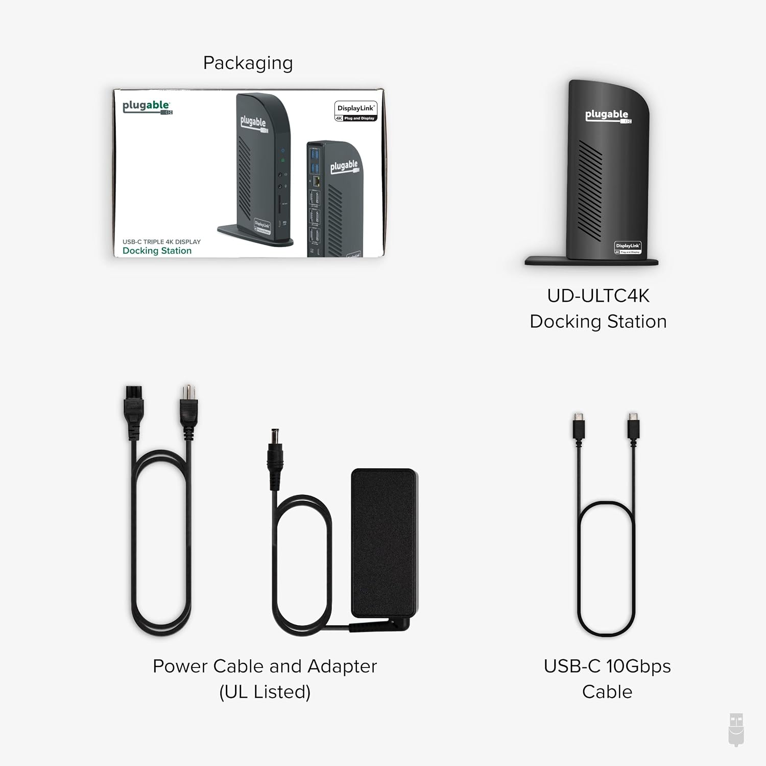 Plugable 13-in-1 USB C Docking Station 4K Triple Monitor with 100W Power Delivery | USB C Dock for Windows, Mac, ChromeOS, Thunderbolt | Driver Required | 3X HDMI and 3X DisplayPort (UD-ULTC4K)
