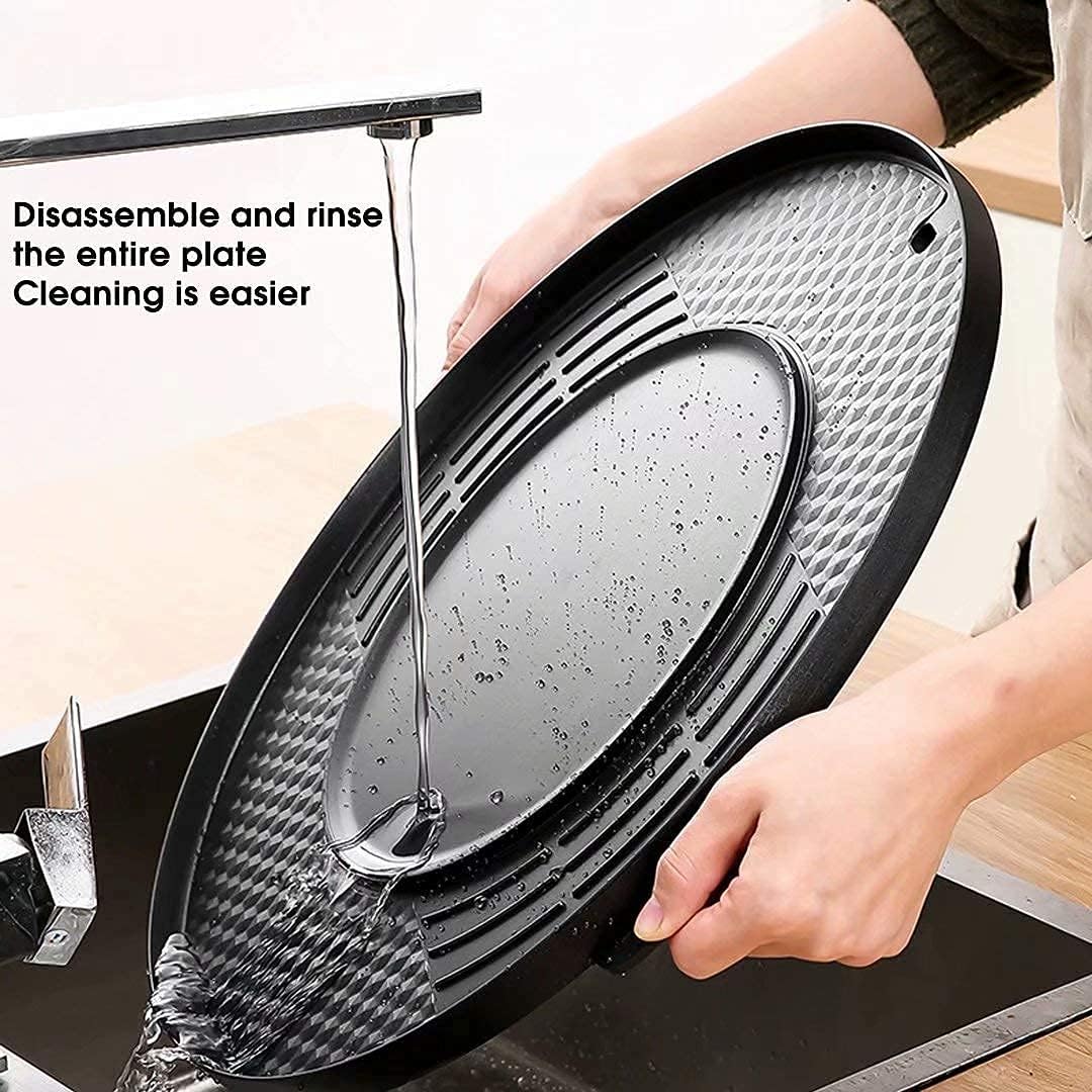 Portable Electric Grill,2-in-1 Electric Smokeless Grill Hotpot,Extra Large Surface Nonstick Pan,Adjustable Temperature Range 0°-1200°C,Indoor and Outdoor Use Useful (Gold B)