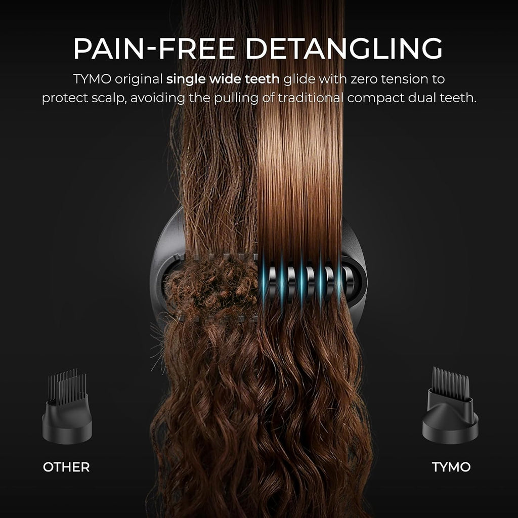 TYMO Hair Dryer with Diffuser for Women - 1500W Professional High Speed Blow Dryer with Comb, 110,000RPM Fast Dry, 200 Million Ionic Hairdryer, 4 Temps & 3 Speeds, 8 Ft Cord for Salon, Metal Gray