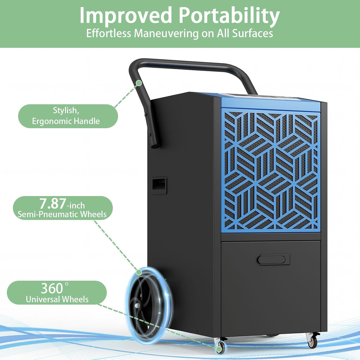 2026Upgraded 220 Pints Commercial Dehumidifier with Pump,industrial dehumidifier for Basement up to 8000 Sq.Ft, Large Capacity Industrial Dehumidifier for Large Room with Intelligent Humidity Control