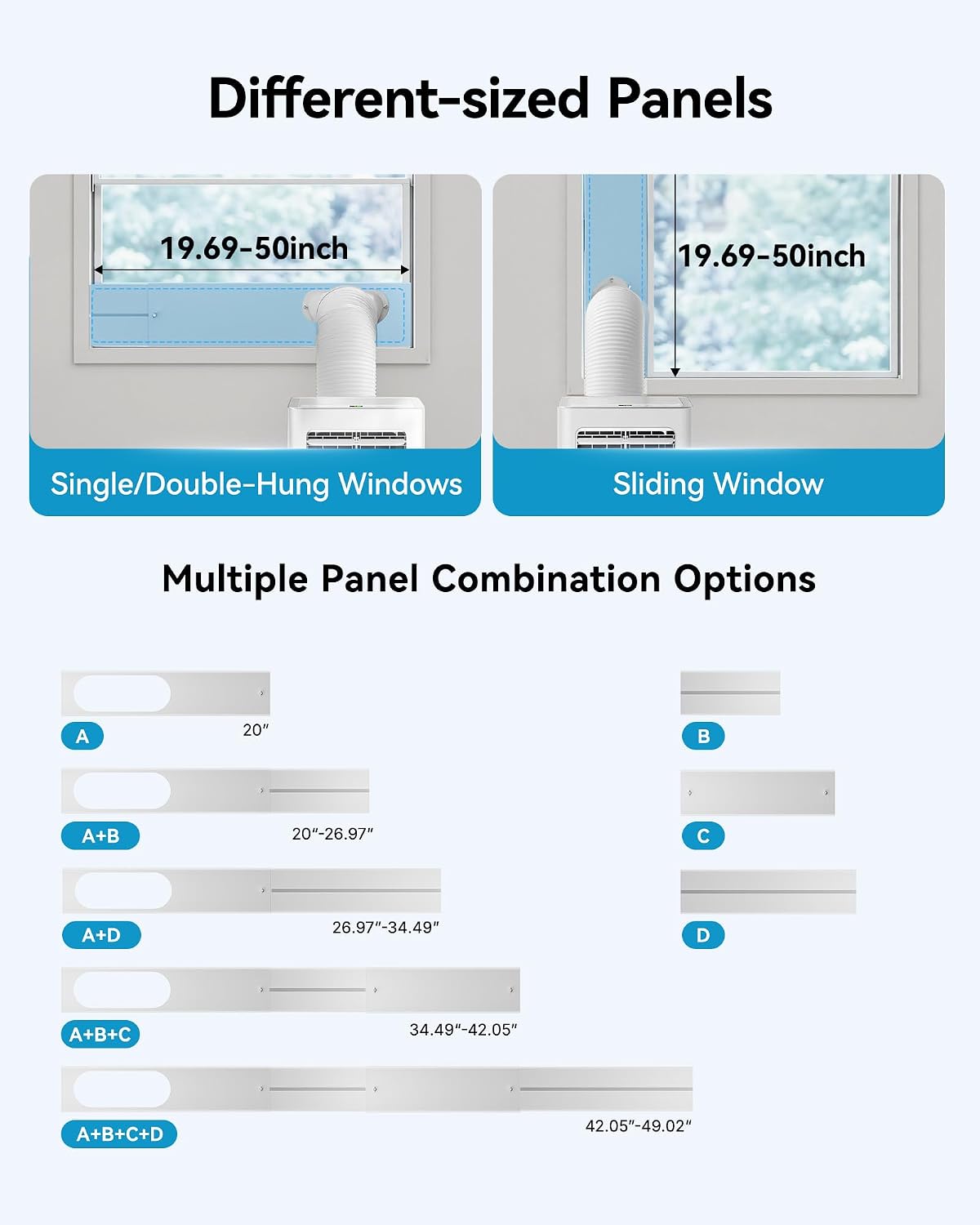 Feelfunn 10,000 BTU Portable Air Conditioner - Cools 450 Sq. Ft., 3-in-1 Portable AC Unit with Cool/Fan/Dehumidifier/Sleep, Quiet AC with LED Display, Remote & 24H Timer, for Bedroom, Dorm, Apartment