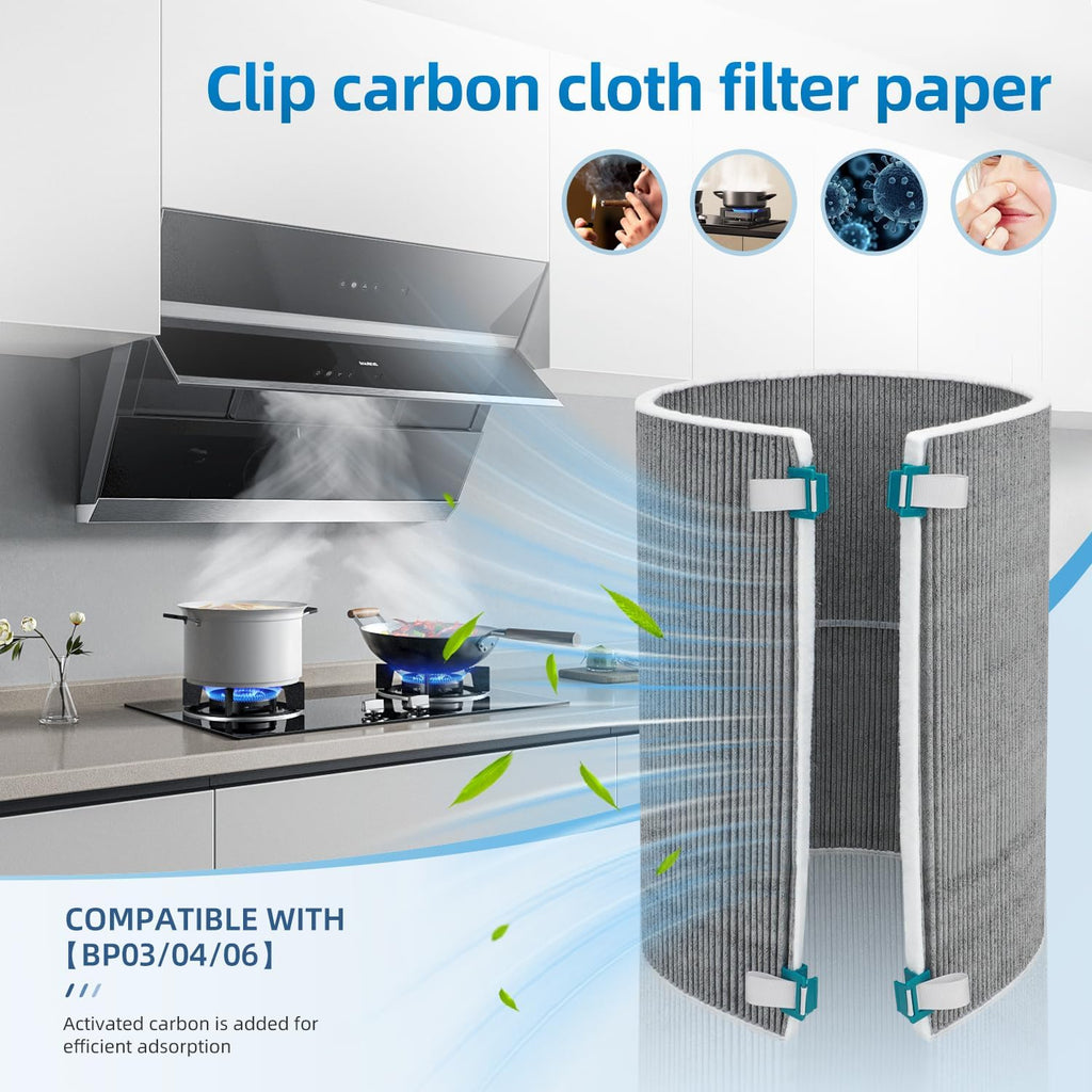 BP03 Filter Replacement Set Compatible with Dyson BP03 BP04 BP06 Purifier Big+Quiet Formaldehyde,H13 HEPA + 2 Activated Carbon Filter (972132-01 & 972133-02)