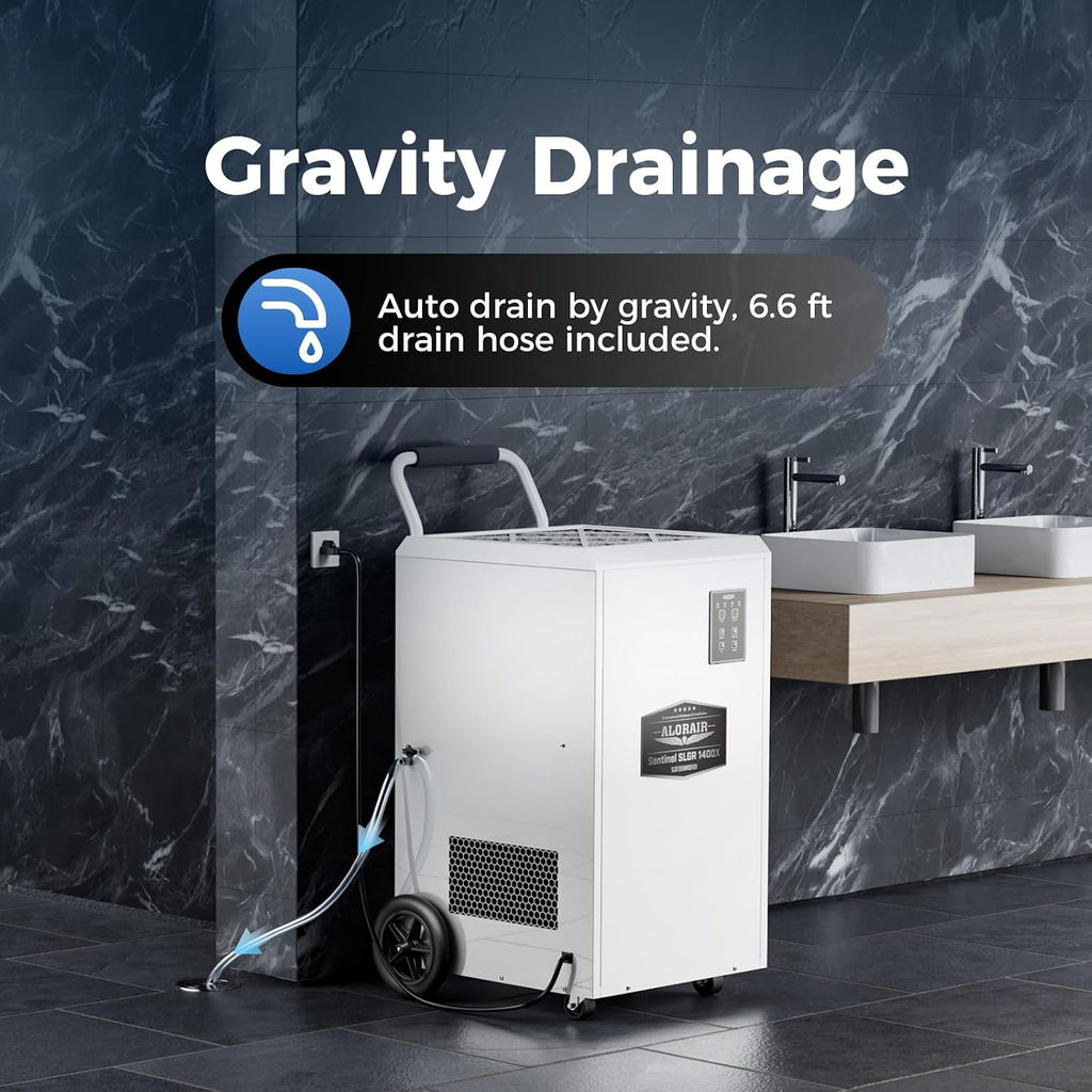 ALORAIR Commercial Dehumidifier 275 Pints with Drain Hose SLGR Tech High Efficient Industrial Dehu for Water Damage Restore, Basements, Warehouse, Home Use, Garage, 5 Years Limited Warranty
