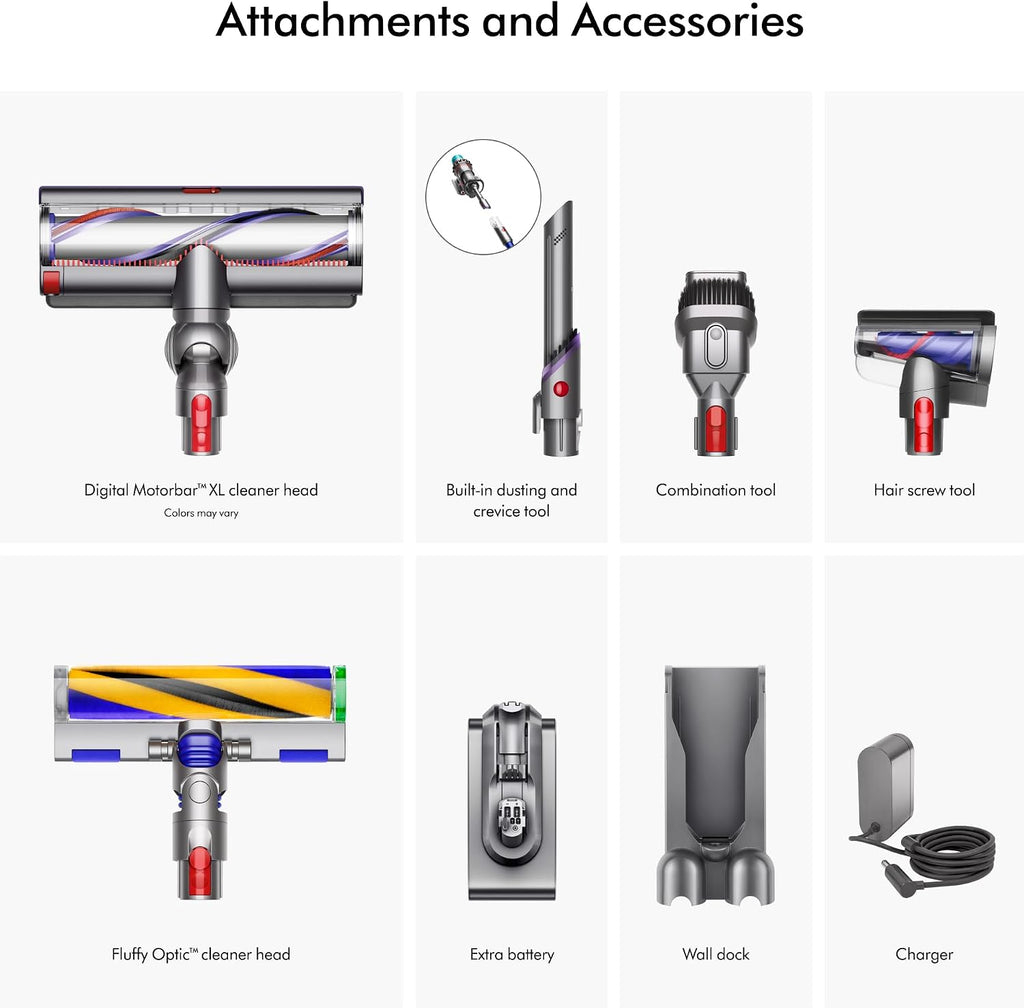 Dyson Gen5outsize Cordless Vacuum, 250AW, 3 Power Modes, Up to 140 Minutes,² XL bin, Illumination Reveals dust, HEPA Filtration, All Floor Types