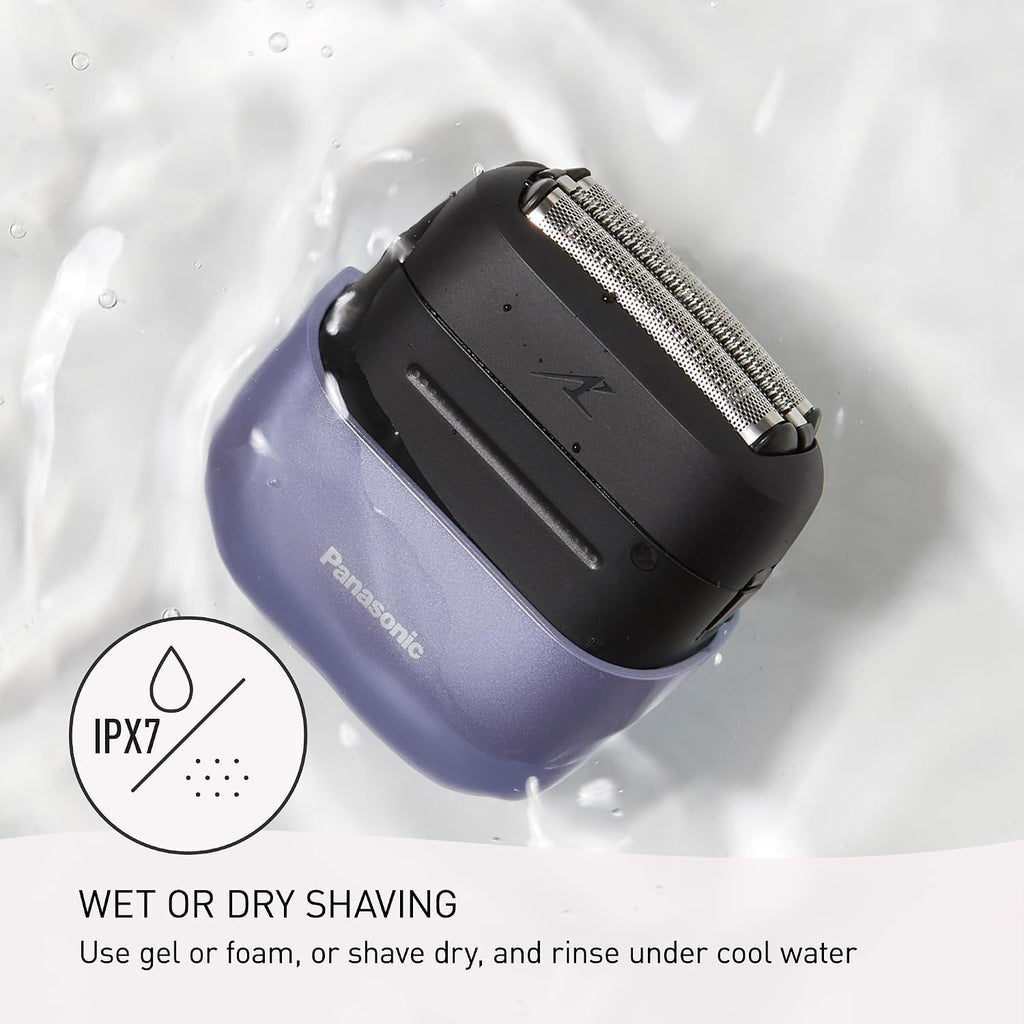 Panasonic Swipe Right Travel Shaver for Women, Portable Electric Razor with USB-C Charging, 3-Blade Cutting System for Dry or Wet Use - ES-CM3A-V
