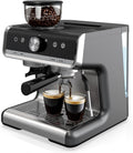 GarveeHome Espresso Machine 20 Bar With Grinder & Steam Wand – All In One Espresso Maker & Espresso Machine With Grinder for Home, Dark Gray