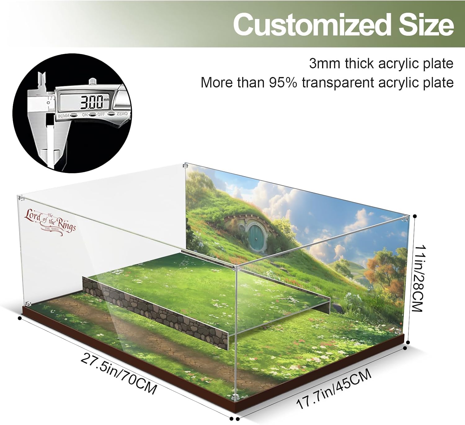 Clear Acrylic Display Case for Lego 10354 The Lord of The Rings: The Shire– Dust-Proof Protective Showcase Box (Lego Set NOT Included)