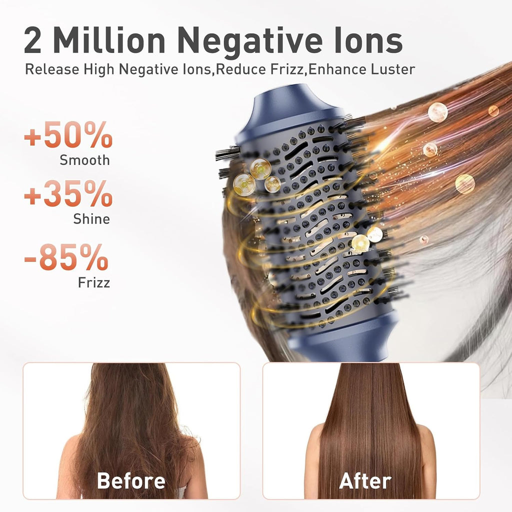 TANSHINE Blow Dryer Brush Set,Hair Dryer Brush with 110,000 RPM High-Speed Negative Ionic Hair Dryer,5 in 1 Hot Air Styler, Blow Dryer for Fast Drying Curling Volumizing Straightening Styling