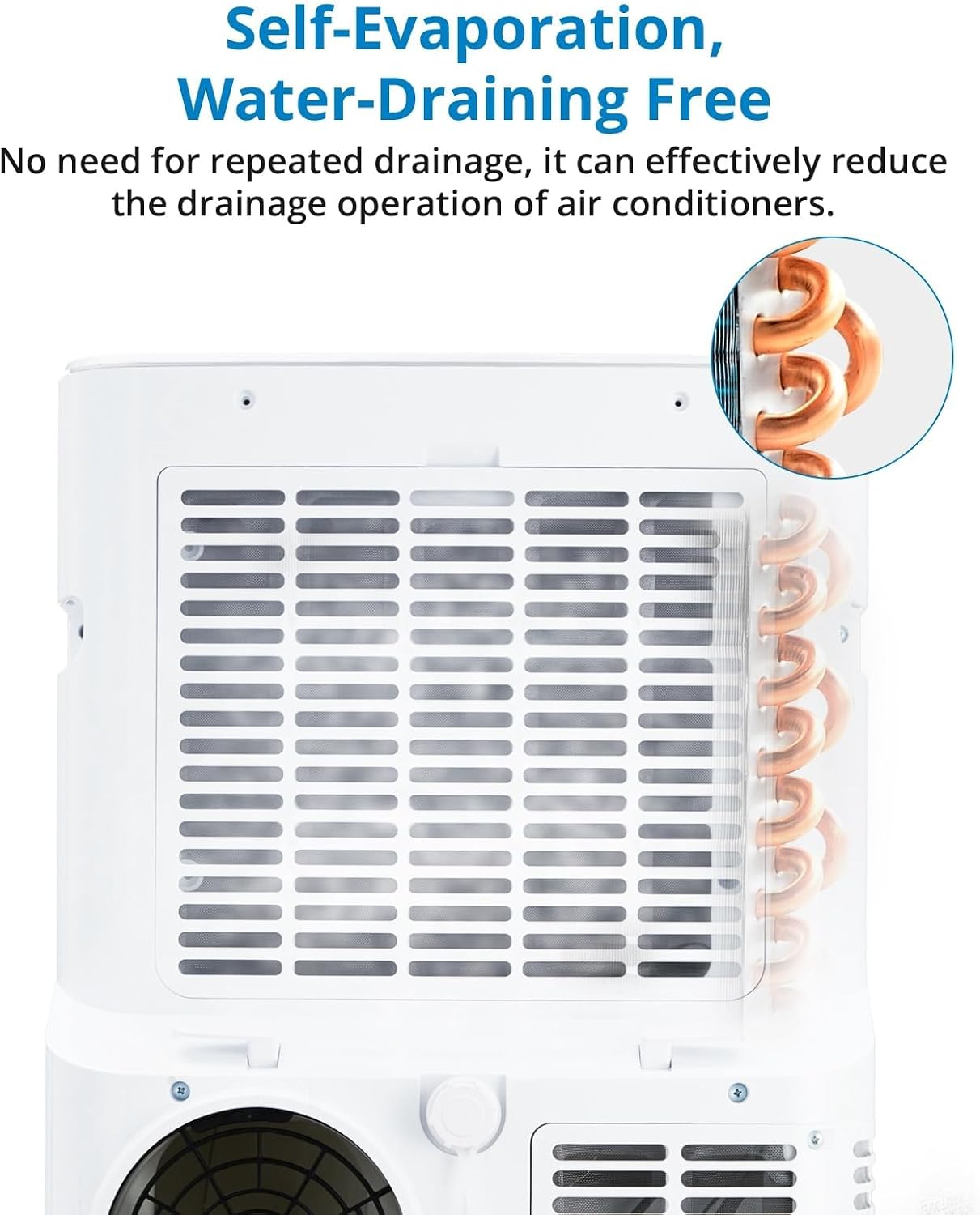 12000 BTU Portable Air Conditioners with Remote Control, 3 in-1 Free Standing Cooling AC Unit with Fan & Dehumidifier, Cools Room up to 500 sq.ft, Auto Swing，Smart Sleep Mode for Bedroom, Indoor Rooms