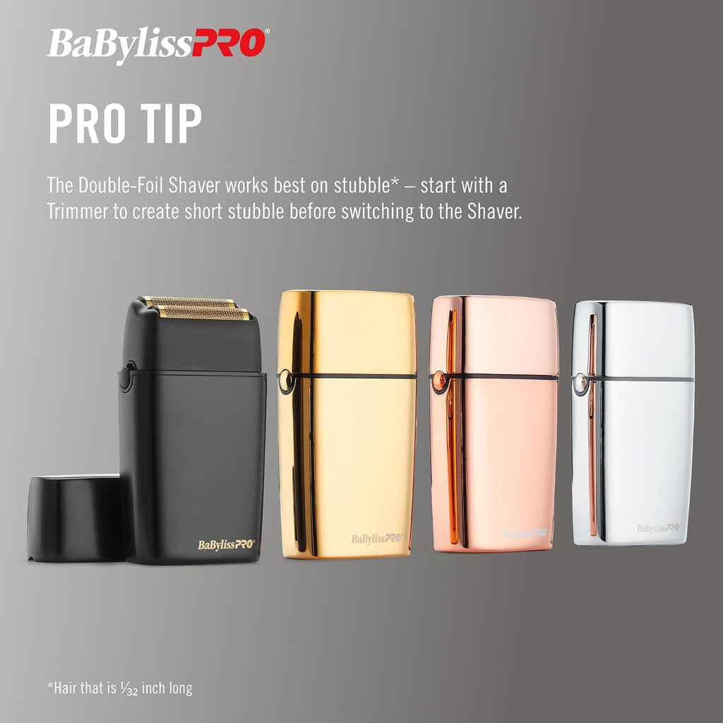 BaBylissPRO UVFOIL UV-Disinfecting Metal Double-Foil Shavers for men