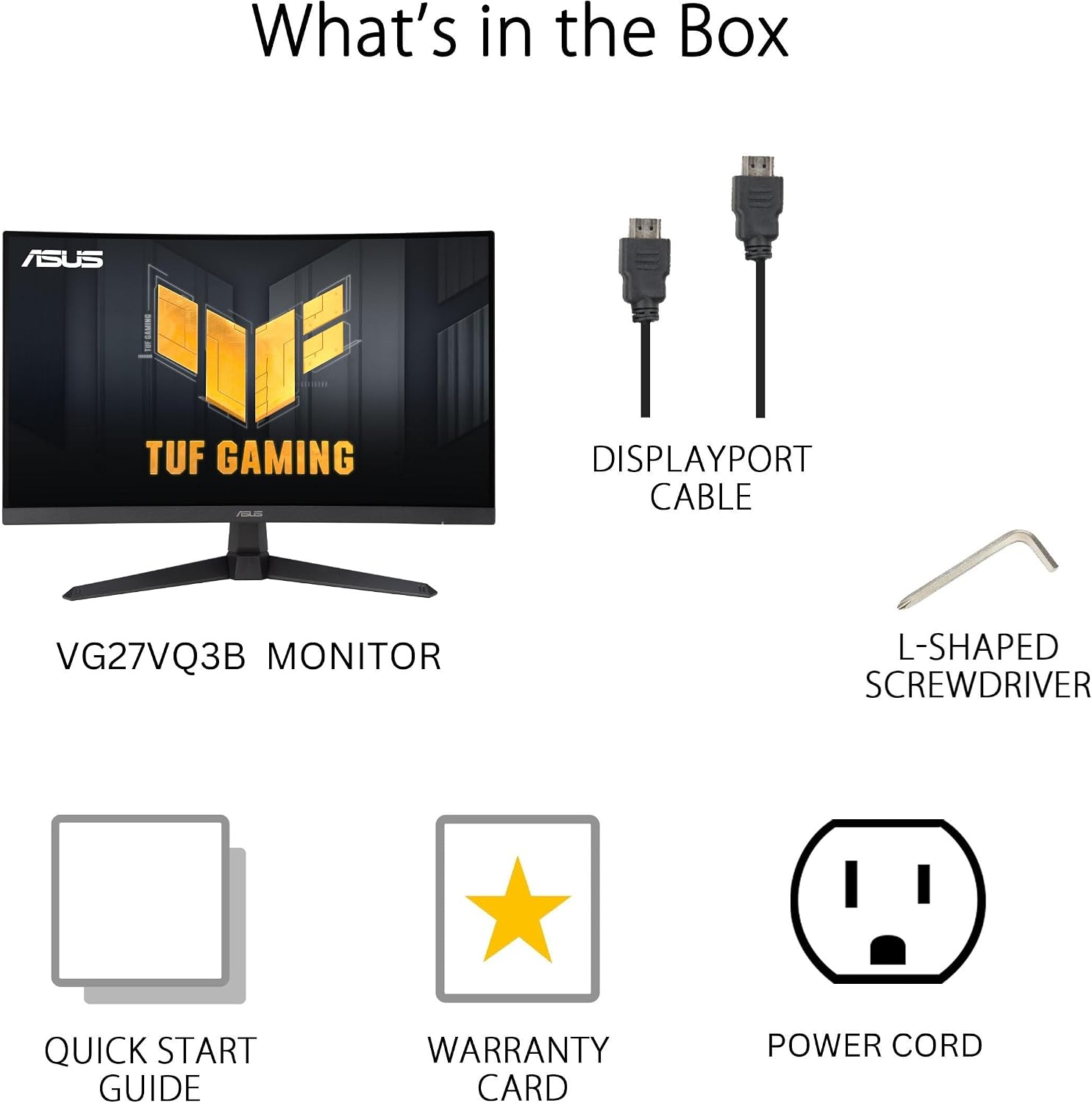ASUS TUF Gaming 27' 1080P Curved Monitor (VG27VQ3B) – Full HD, 180Hz, 1ms, Extreme Low Motion Blur Sync, FreeSync, 1500R Curvature, Eye Care, 90% DCI-P3, DisplayWidget, 3 yr Warranty