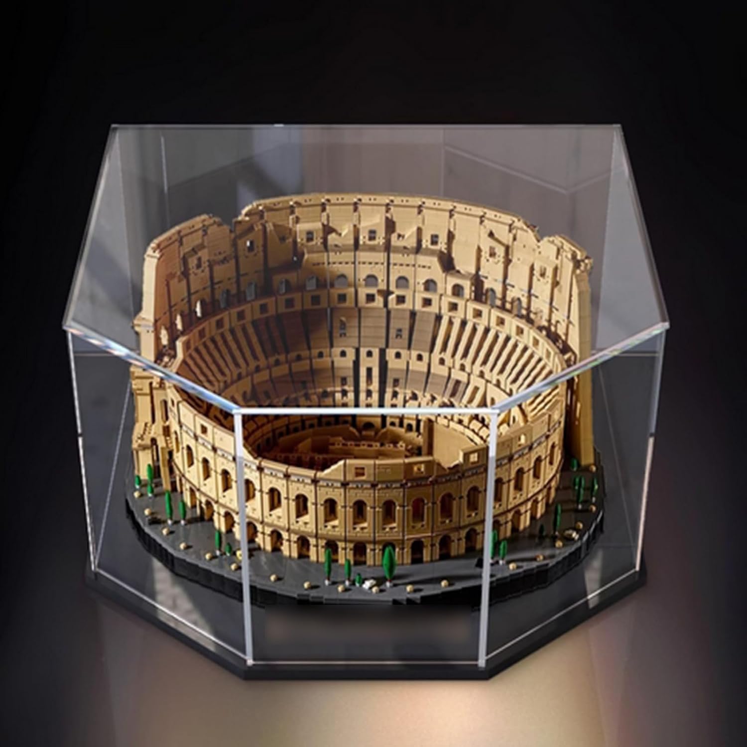 Acrylic Display Box for Lego 10276 Ancient Roman Colosseum, Dust Proof and Transparent, The Most Unique Gift for Lego Enthusiasts, Can Be Customized (Model Kits Not Included) (Black)