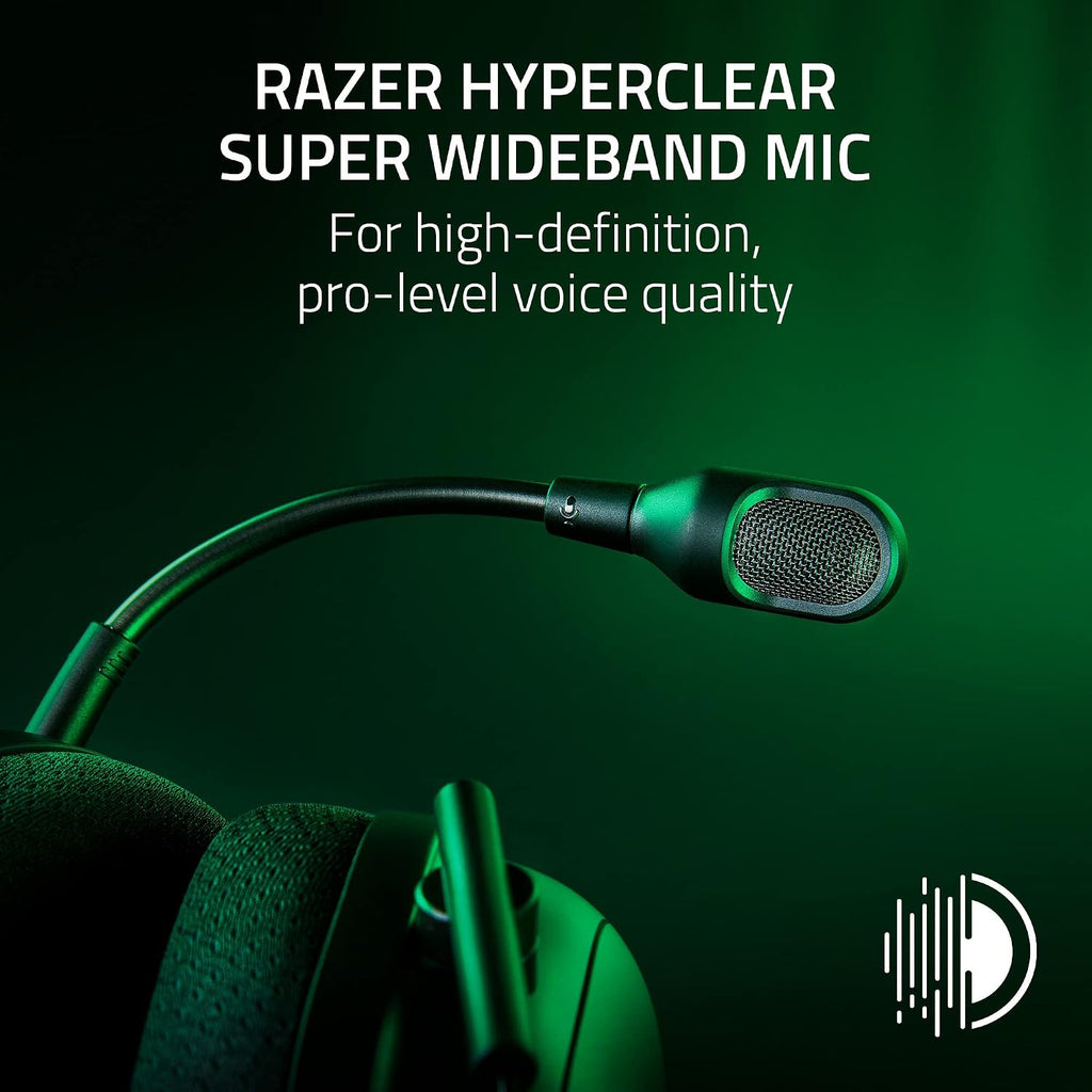 Razer BlackShark V2 Pro Wireless Gaming Headset: Super Wideband Mic - Pro Tuned FPS Profiles - 50mm Drivers - Plush Noise Isolating Earcups - 70 Hr Battery - Bluetooth - for PC, PS5, Switch 2 - White
