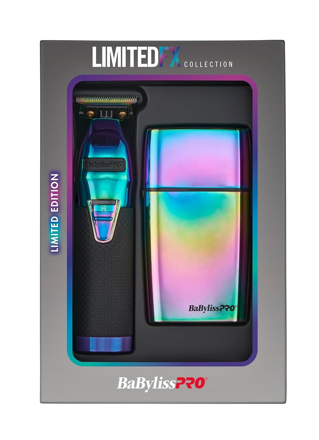 BaBylissPRO LIMITEDFX Cord/Cordless Hair Trimmer and Double Foil Hair Shaver Prepack, High-Performance Lithium-Ion Batteries for Long-Lasting Cutting