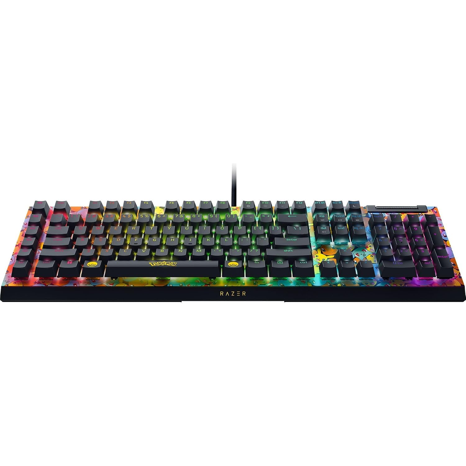 Razer BlackWidow V4 X Mechanical Gaming Keyboard: Green Switches Tactile & Clicky - 6 Macro Keys - Chroma RGB - Doubleshot ABS Keycaps - Sound Dampening & Stabilizers - Pokémon Edition