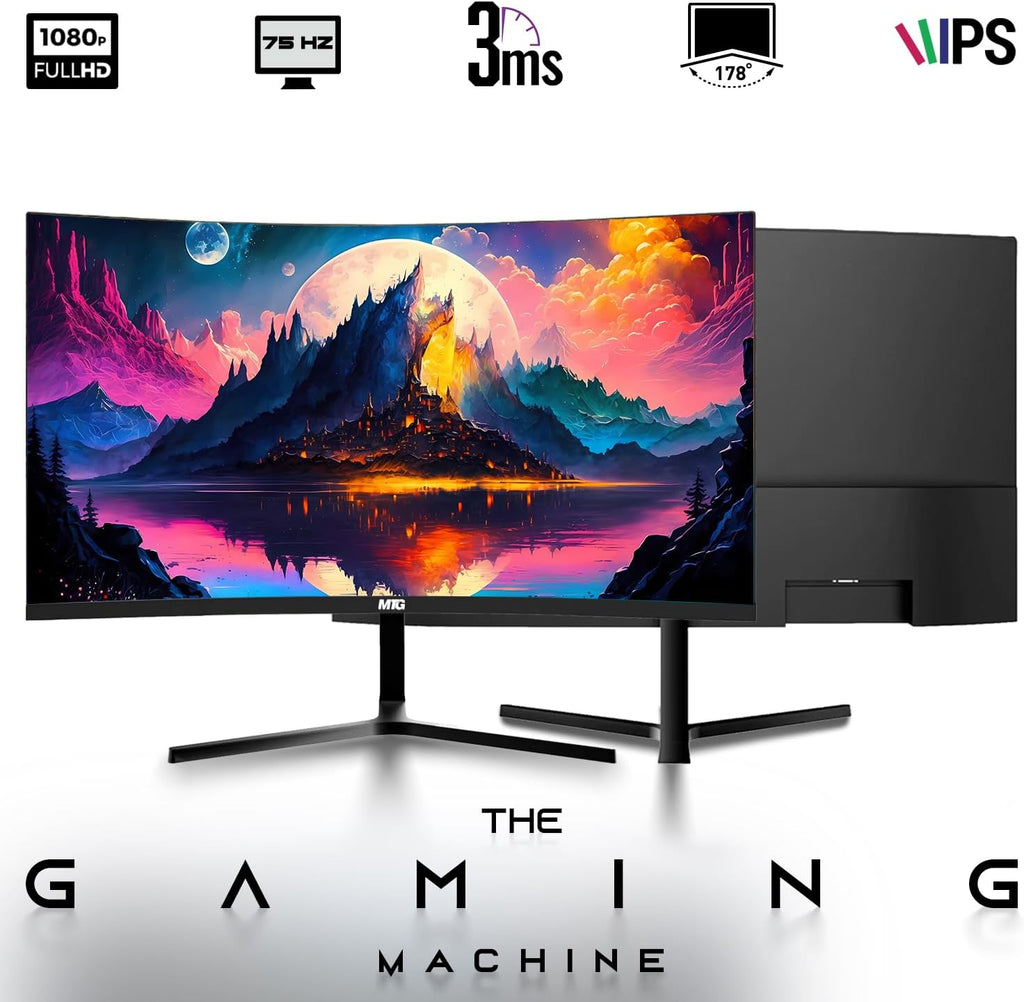 HP ProDesk Desktop RGB Computer PC Intel i5-6th Gen. Quad-Core Processor 16GB DDR4 Ram 256GB SSD, 24 Inch Curved Monitor, Gaming Keyboard and Mouse, Built-in WiFi, Windows 11(Renewed)