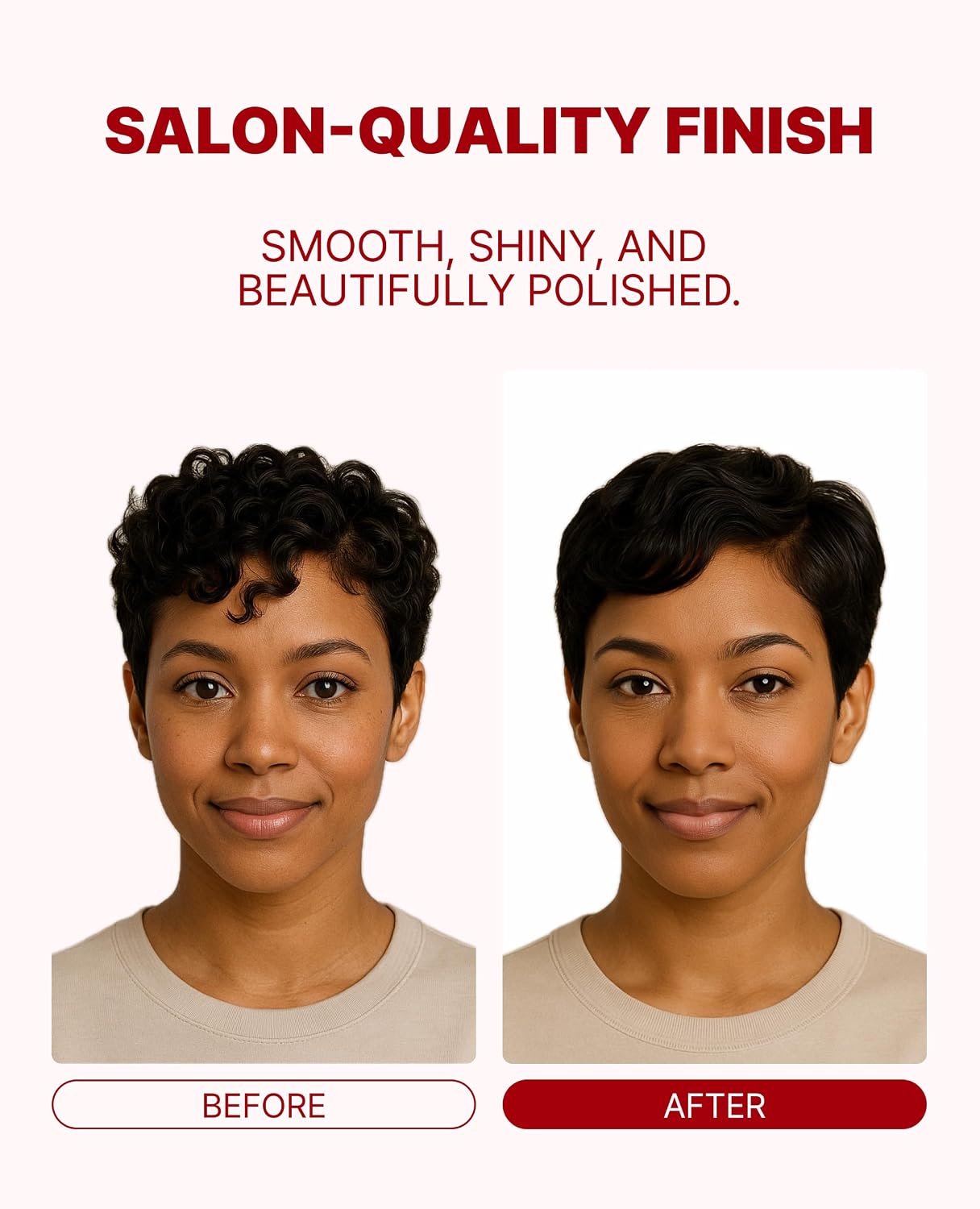 GLAMPALM GlamMuse Small 0.5' | All-Ceramic Flat Iron Infused with Vita-C, Salon Results with Less Heat Damage, Trusted by K-Pop Hair Stylists, Hair Straightener for Short Hair, Silk Press | GP101T