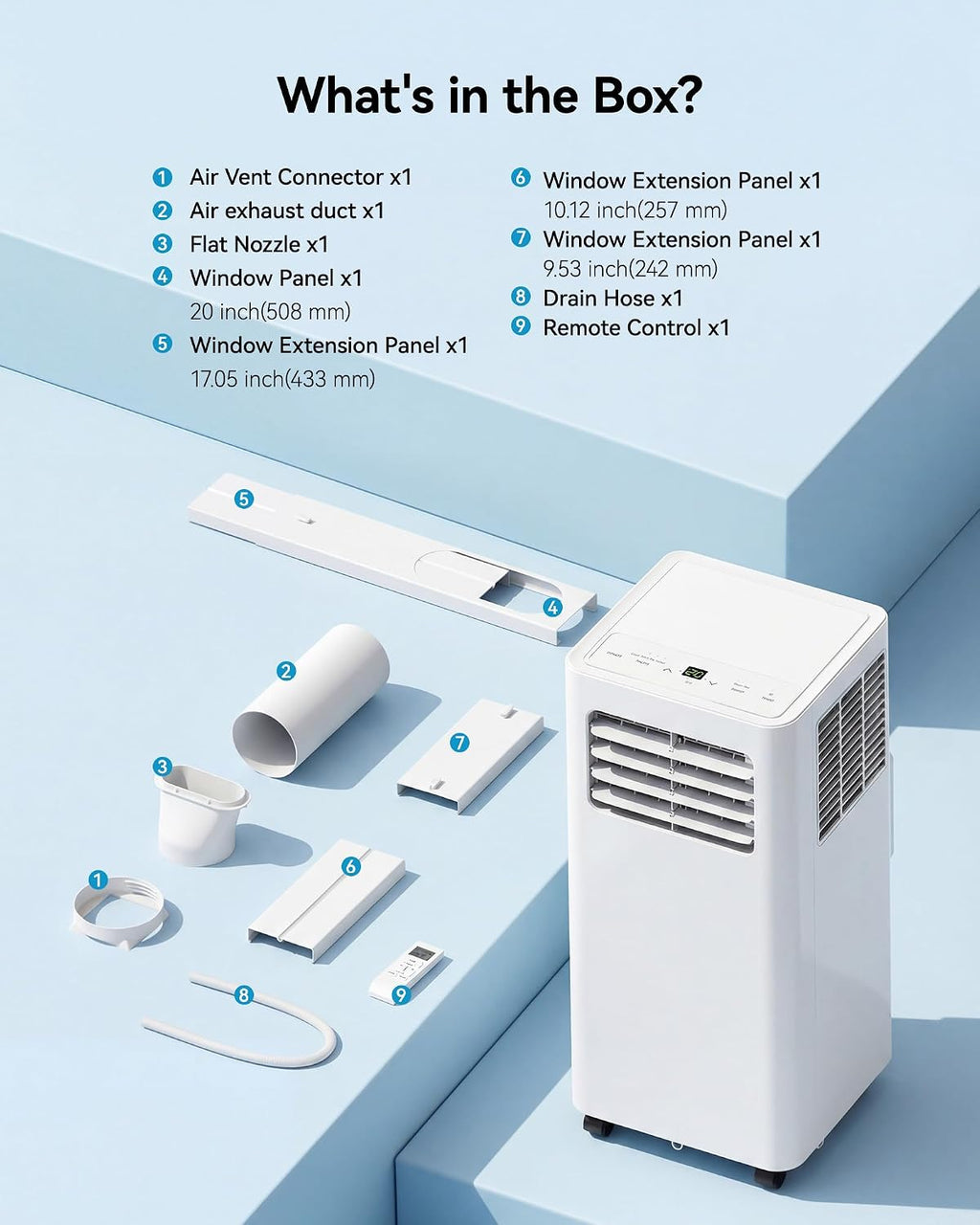 Portable Air Conditioners 12,000 BTU, 3-in-1 Portable Air Conditioner for Rooms Up to 600 sq.ft. with Cool, Fan, Dehumidifier, Sleep, 24H Timer, Portable AC Unit with App/WiFi/Remote for Bedroom