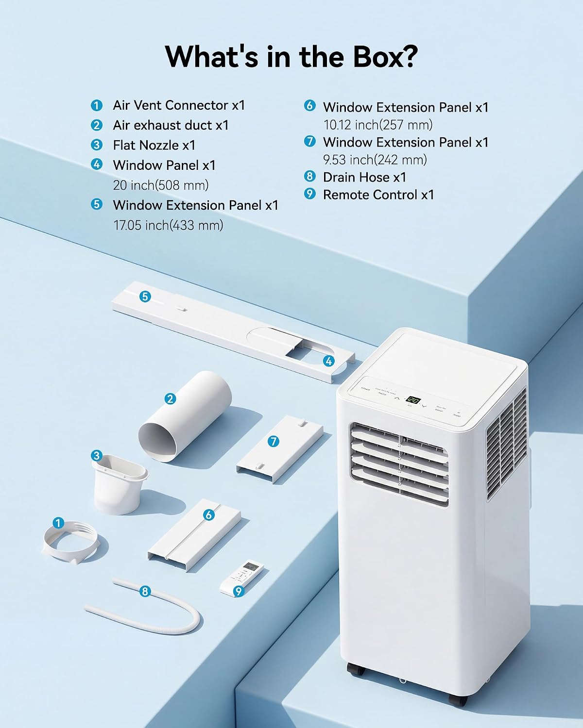 Portable Air Conditioners 12,000 BTU, 3-in-1 Portable Air Conditioner for Rooms Up to 600 sq.ft. with Cool, Fan, Dehumidifier, Sleep, 24H Timer, Portable AC Unit with App/WiFi/Remote for Bedroom