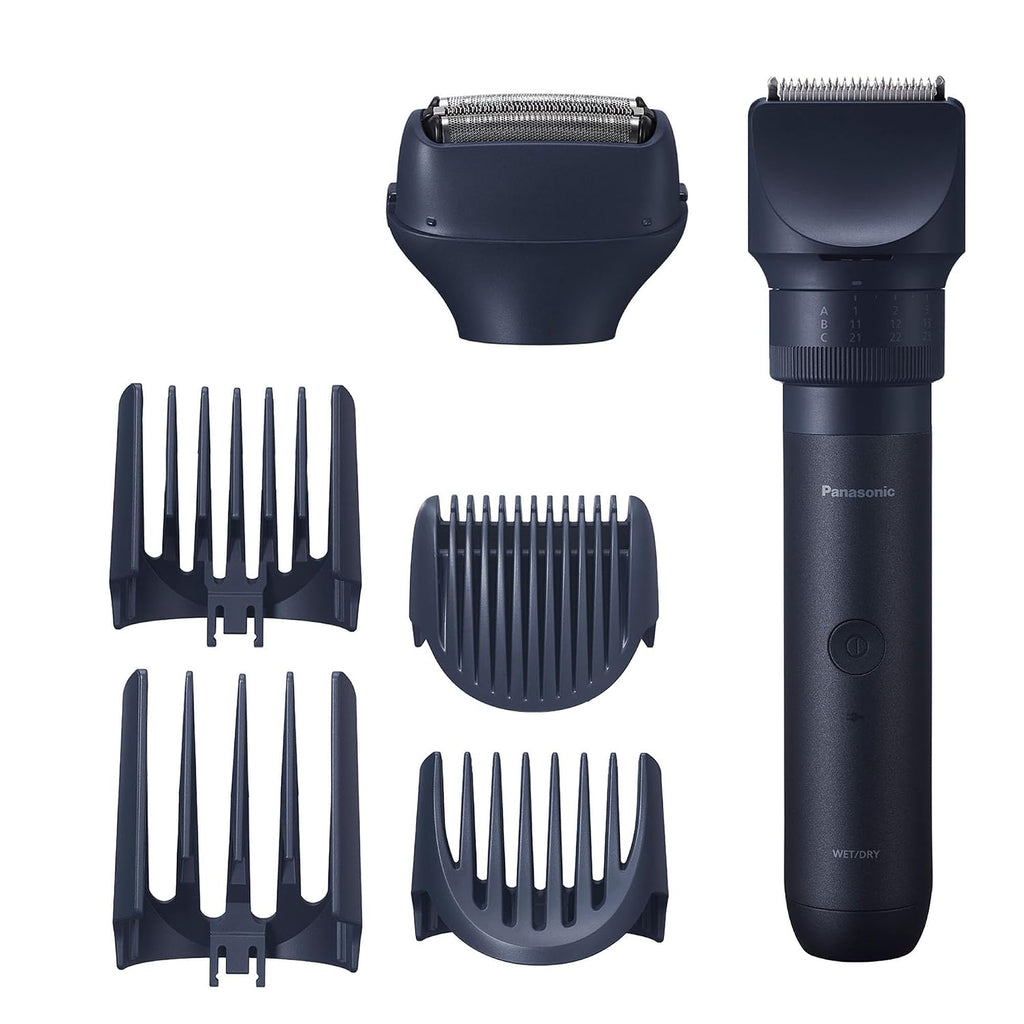 Panasonic MultiShape Defined Trim and Shave Kit, with Beard, Hair and Body Trimmer and Adjustable Trim Dial, 3-Blade Men's Electric Razor, Easy-Clean Customizable Grooming Kit - ER-Defined