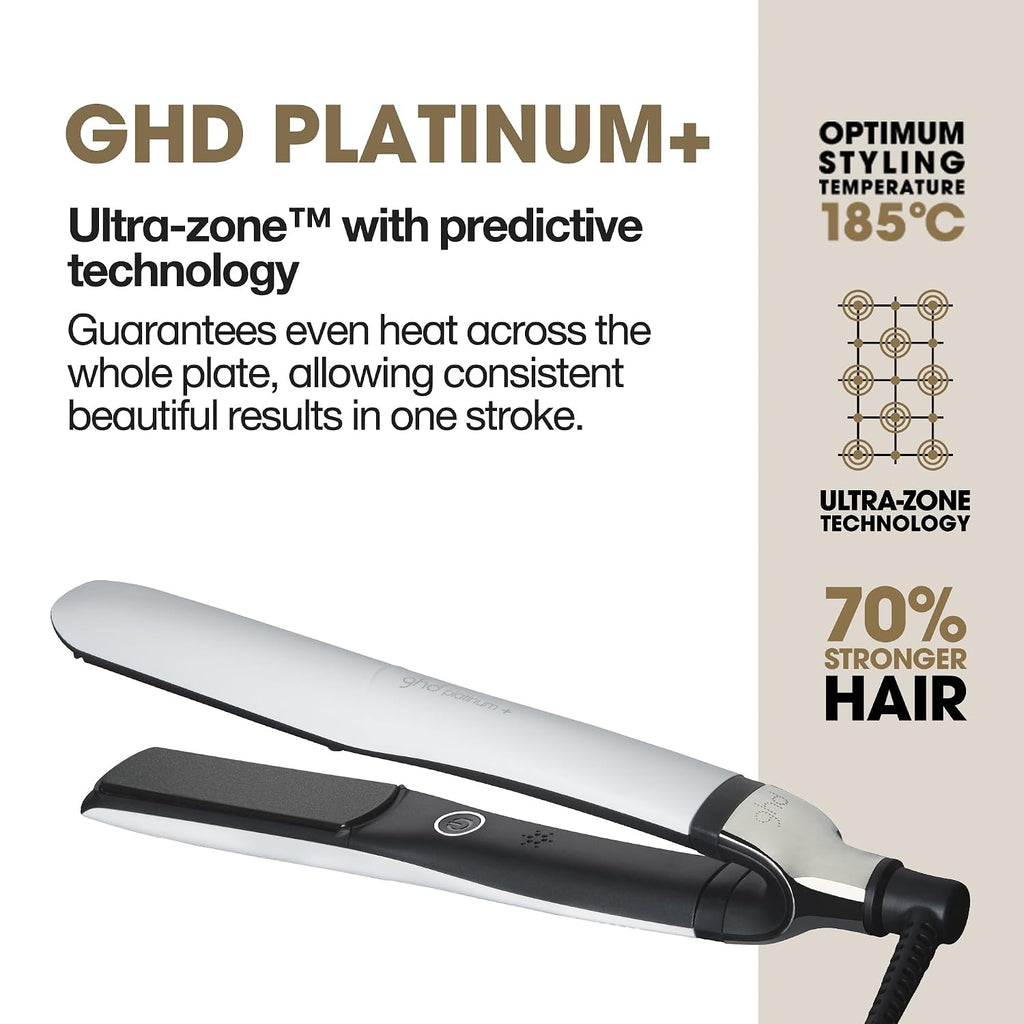 ghd Platinum+ Styler ― 1' Flat Iron Hair Straightener, Professional Ceramic Hair Styling Tool for Stronger Hair, More Shine, & More Color Protection