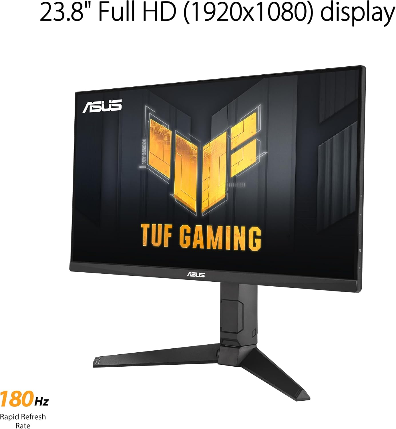 ASUS TUF Gaming 24' (23.8' viewable) 1080P Monitor (VG249QL3A) - Full HD, 180Hz, 1ms, Fast IPS, ELMB, FreeSync Premium, G-SYNC Compatible, Speakers, DisplayPort, Height Adjustable, 3 Year Warranty