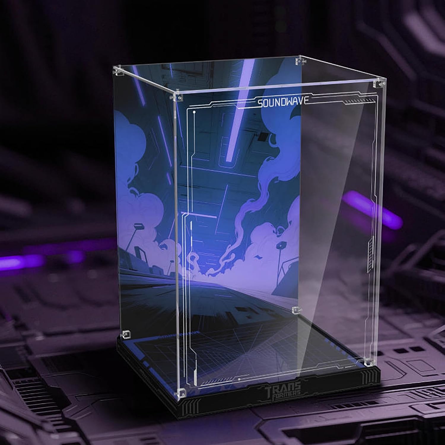 Acrylic Display Case for Lego 10358 Soundwave Robot Model, 3mm Dustproof Display Box, Display Case Compatible with Lego 10358 (Model Not Included)