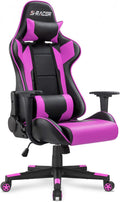 Homall Gaming Chair, Office Chair High Back Computer Chair Leather Desk Chair Racing Executive Ergonomic Adjustable Swivel Task Chair with Headrest and Lumbar Support (Violet)