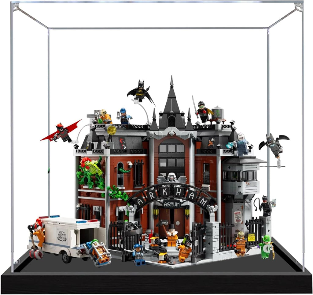 Acrylic Display Case for Lego 76300 Arkham Asylum Model, 3mm Dustproof Display Box, Display Case Compatible with Lego 76300 (Model Not Included) (Transparent 3MM)